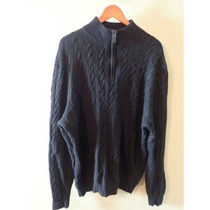 Daniel Bishop 100% Cashmere Mens Sweater Black Luxury Loungewear XXL Minimalist